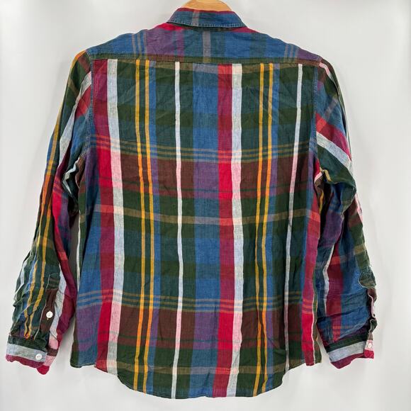 Polo Ralph Lauren 2XL Multicolor Indigo Linen Long Sleeve Button Down Shirt - Picture 5 of 5